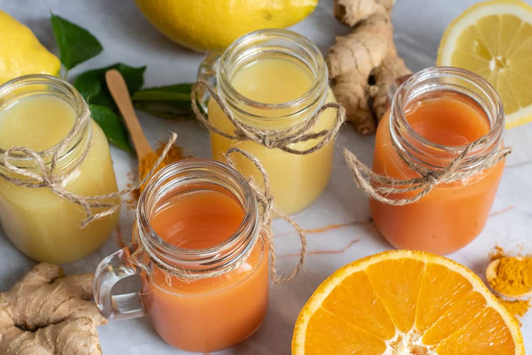 Ingwer Kurkuma Shots Gesunde Immunbooster