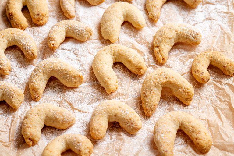 Vanillekipferl ohne raffinierten Zucker