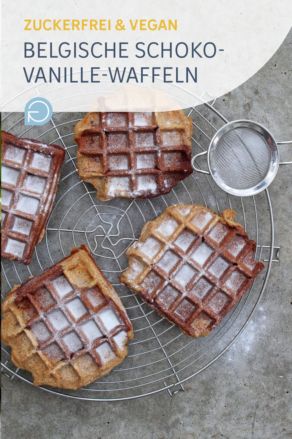 Rezept: Belgische Schoko-Vanille-Waffeln » ohne Zucker und vegan