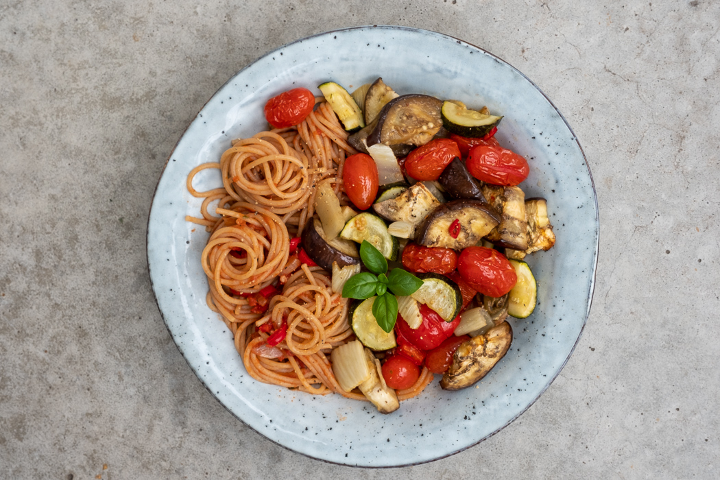 Pasta mit Röstgemüse 01