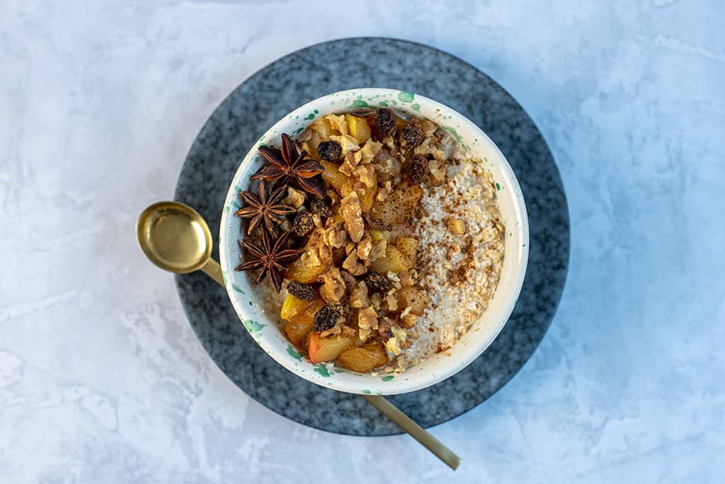 Overnight Oats mit Bratapfel
