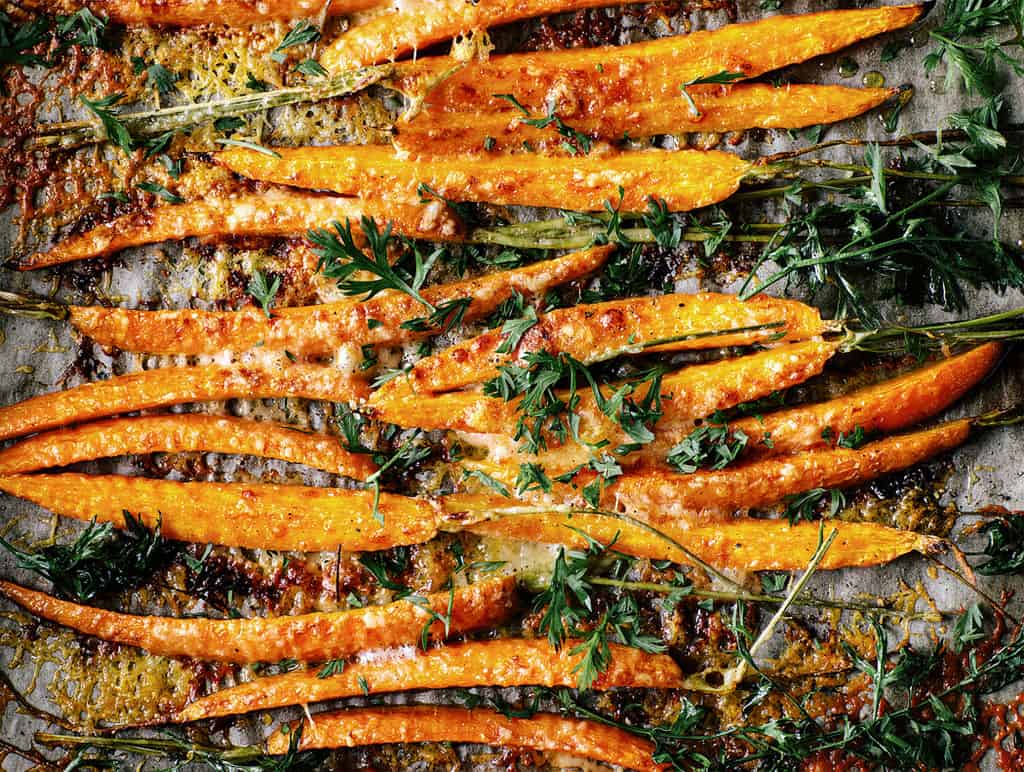 Moehrensticks mit Parmesankruste