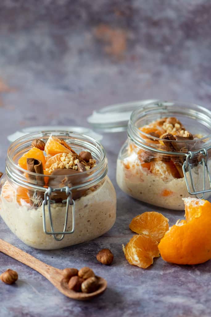 Overnight Oats Haselnuss-Mandarine