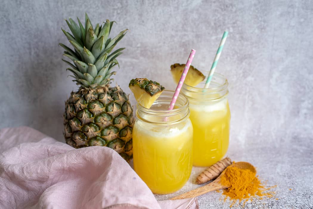 Rezept: Ananas-Kurkuma-Limonade ohne Zucker | Projekt: Gesund leben