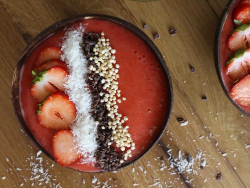Rezept Erdbeer Kokos Porridge Fruhstucksbowl Projekt Gesund Leben