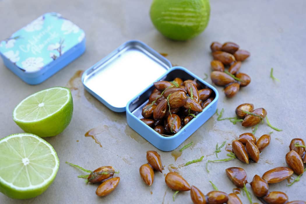 Rezept » Karamellisierte Limetten-Mandeln