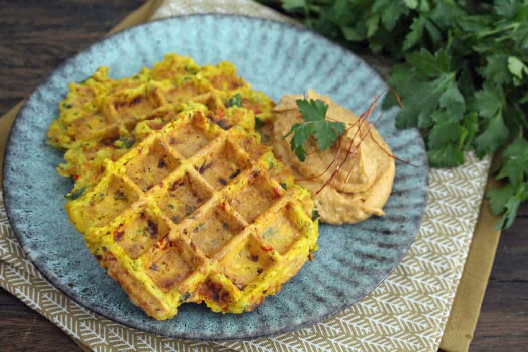 Orientalische Linsenwaffeln mit Hummus01 5