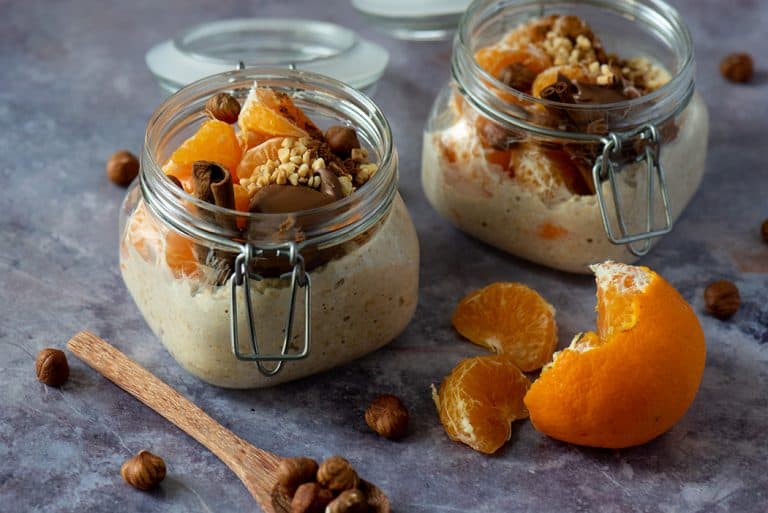 Overnight Oats Haselnuss-Mandarine