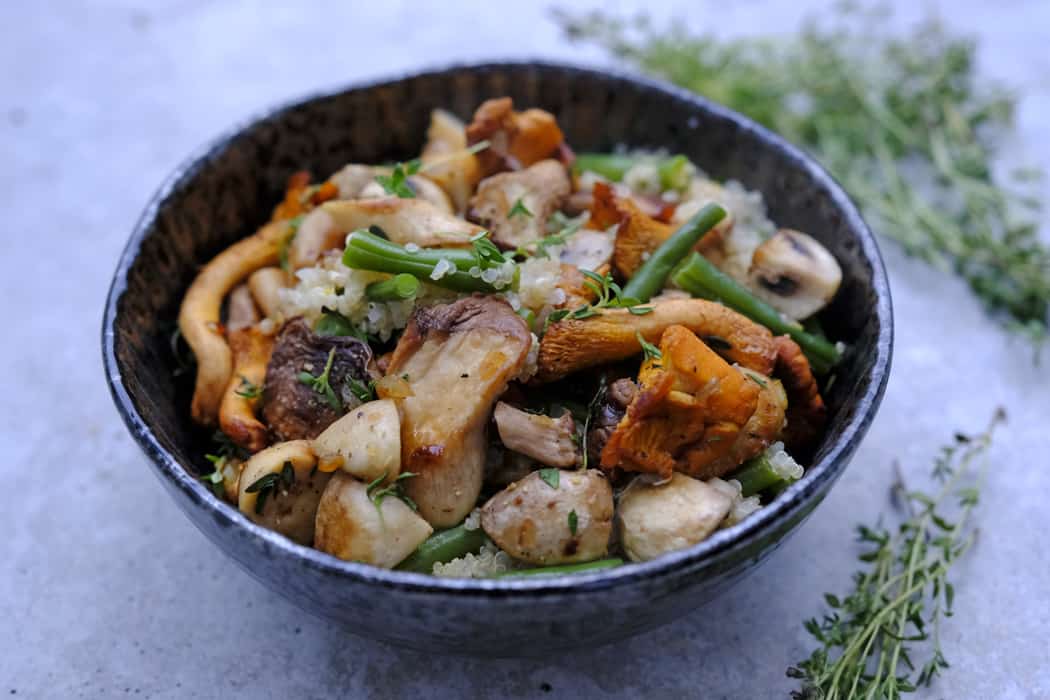 Phase 1 (Zuckerfrei-Challenge) | Pilzpfanne mit Quinoa und Bohnen01 5