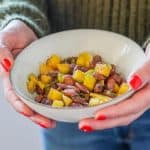 Geröstete Vanille-Mandeln mit Mango und Limette