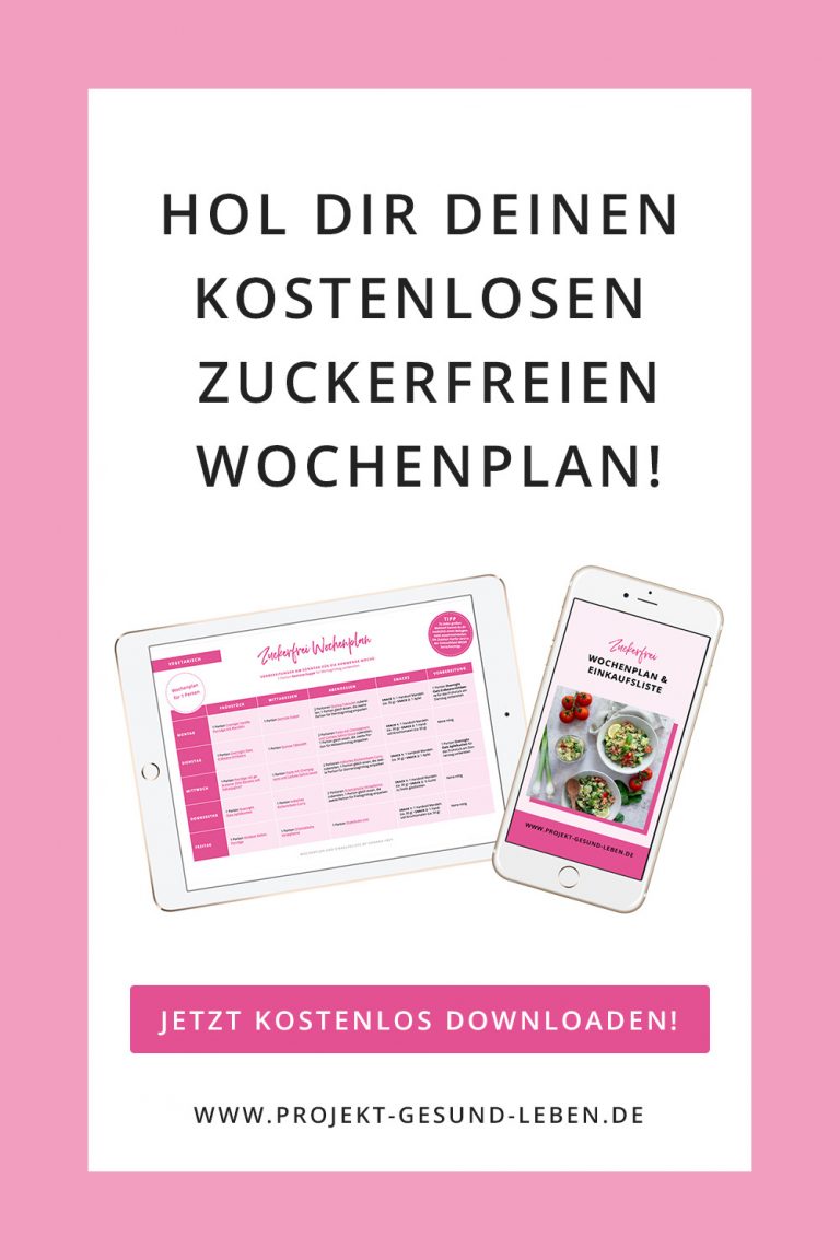 Hol dir deinen Zuckerfrei Wochenplan Grafik