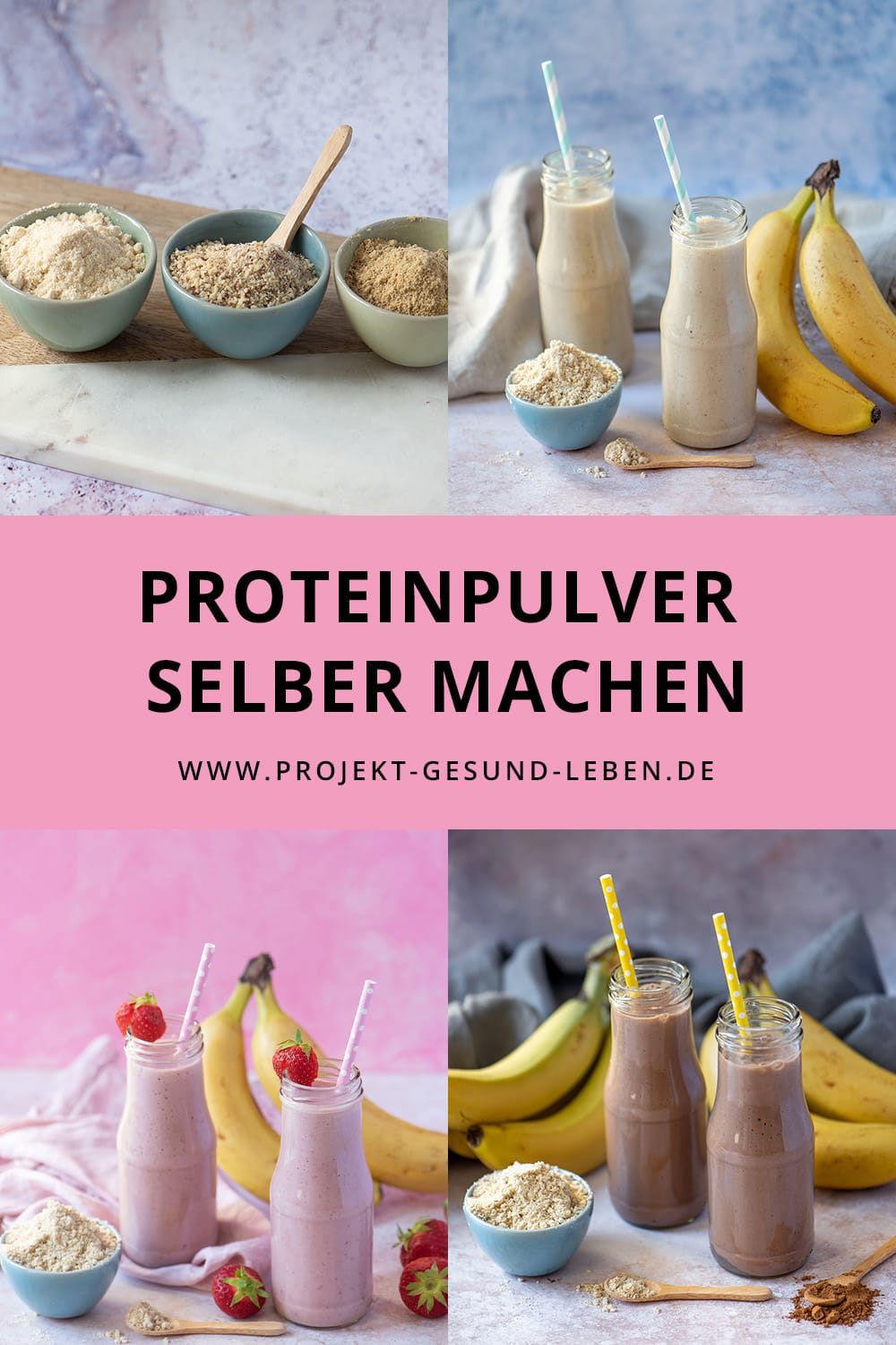 Proteinpulver selber machen » gesund & zuckerfrei (nur 4 Zutaten)