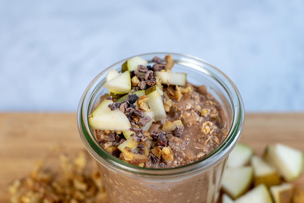 Overnight Oats Schoko Birne02