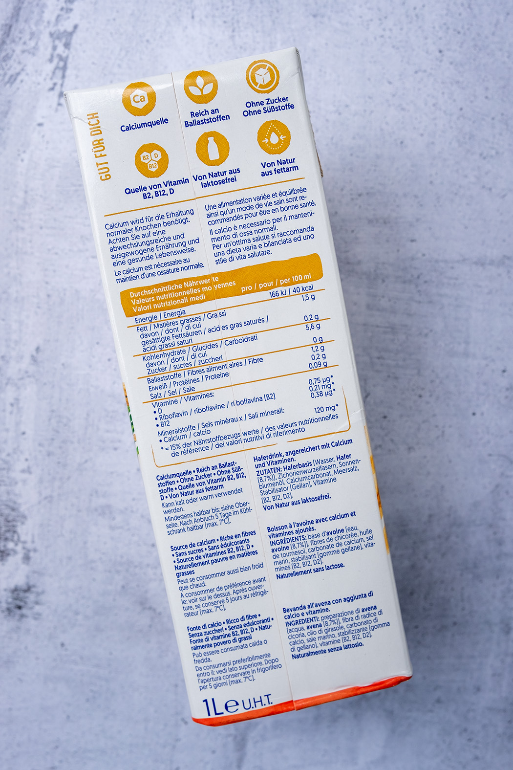 Rezept: Hafermilch selber machen (Haferdrink) | 4 Alpro Haferdrink ohne Zucker02