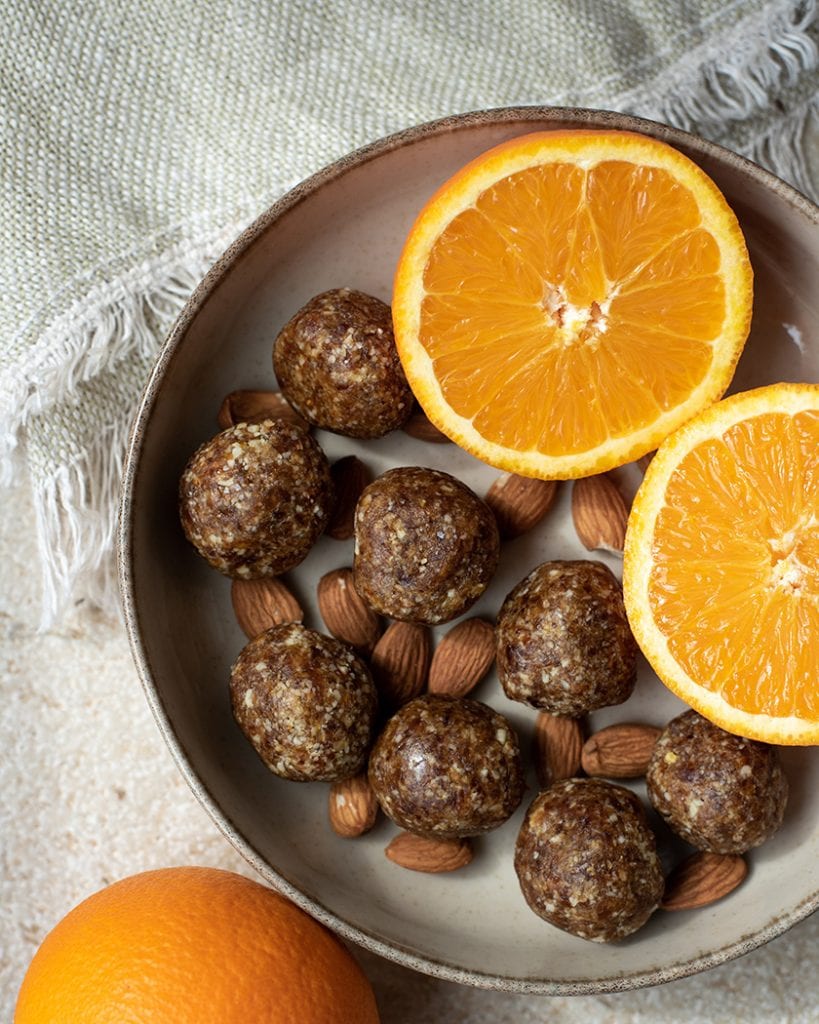 Mandel Orangen Energy Balls