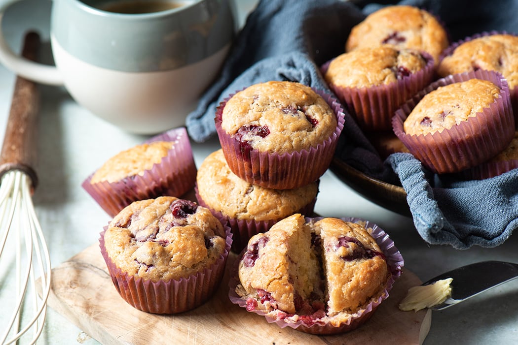 Rezept: Kirsch-Bananen-Muffins ohne Zucker