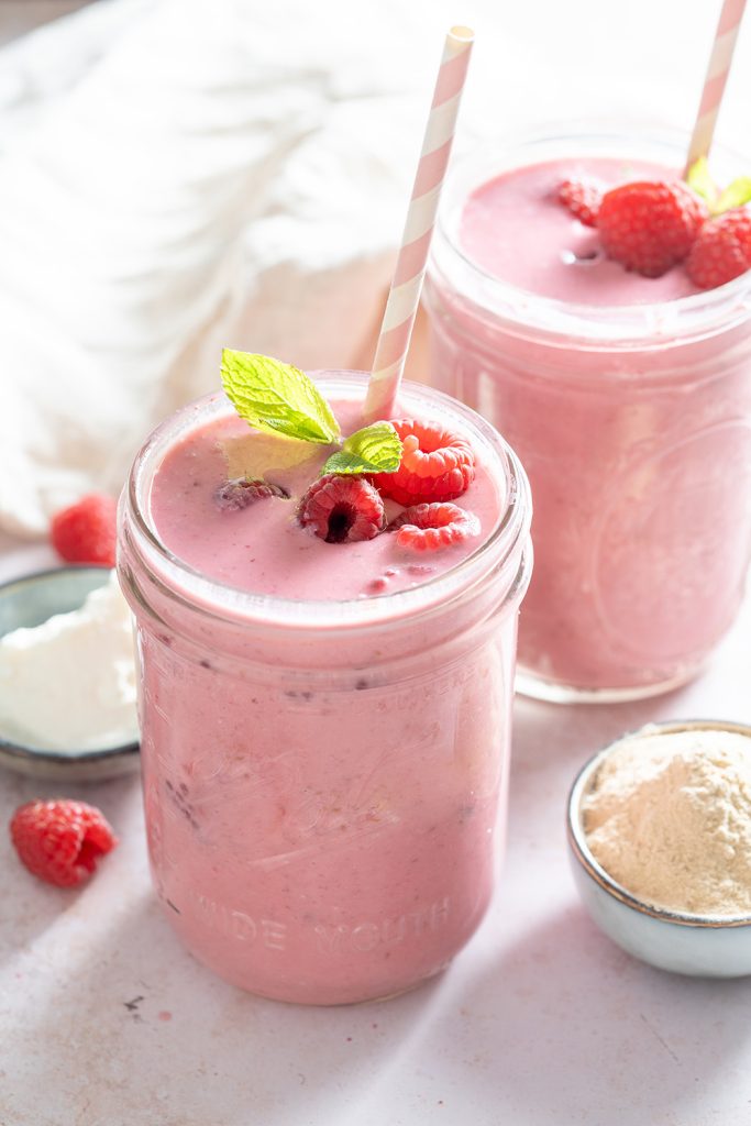 Himbeer-Quark Post-Workout-Shake