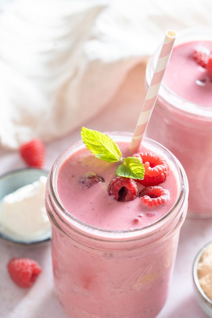 Himbeer-Quark Post-Workout-Shake