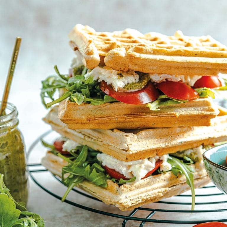 Herzhafte Waffelsandwiches
