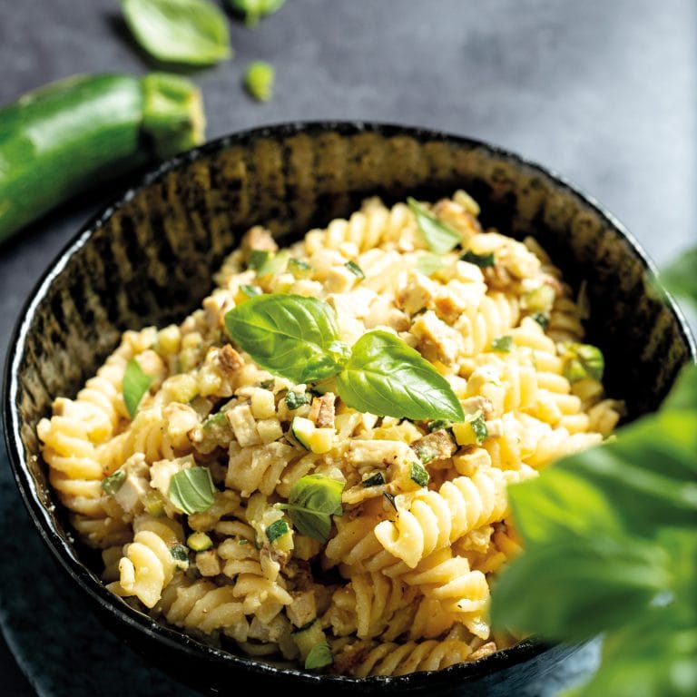 Tofu Zucchini Carbonara